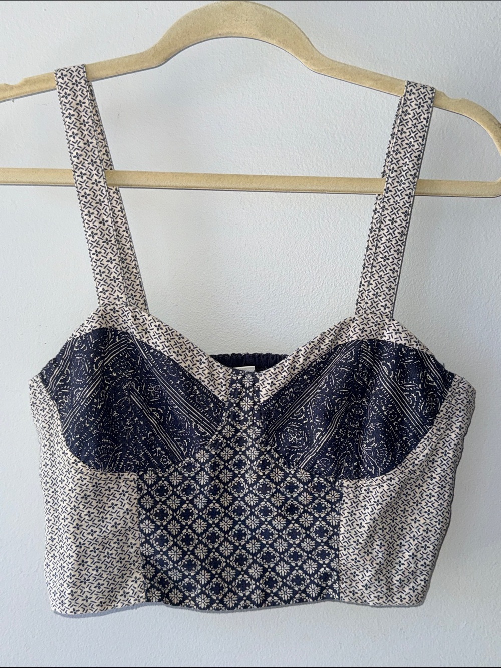 American Eagle Outfitters Coachella Fun Printed Crop Bustier Top